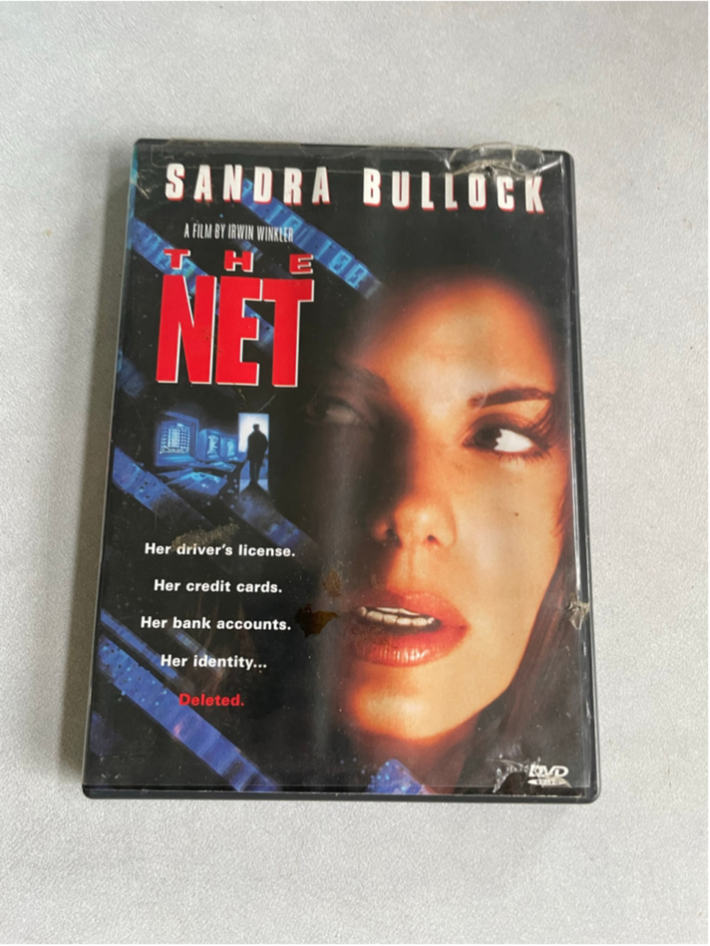 The Net DVD Sandra Bullock Thriller Movie Black Red Case